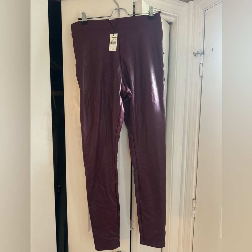 Express pleather leggings